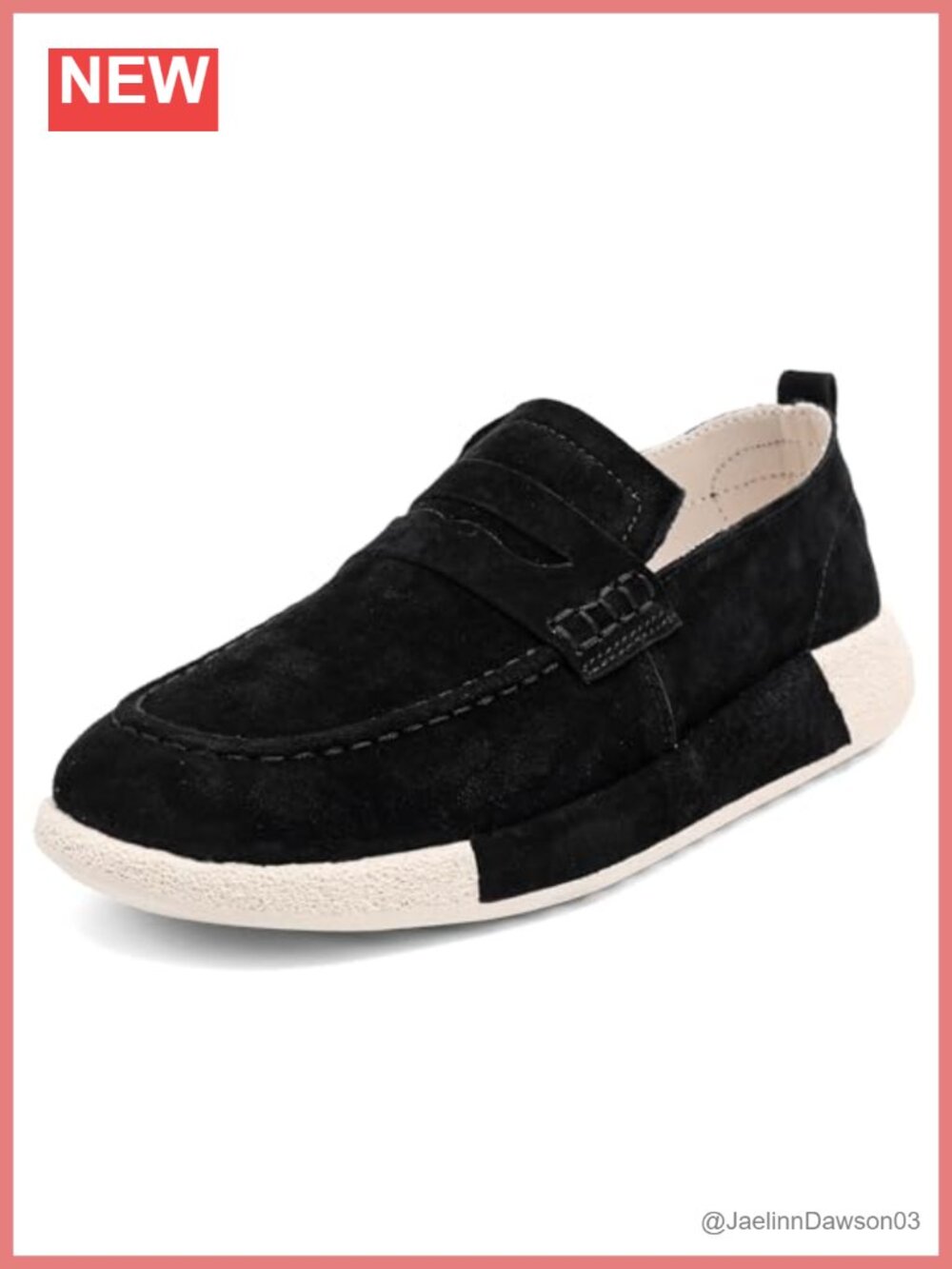 Women's Suede Penny Loafers Comfortable Slip-on Flat Loafer Shoes Lightweight